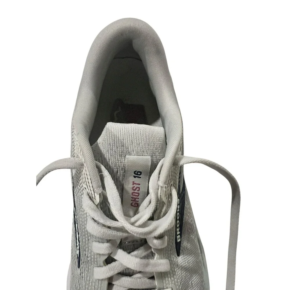 Brooks Ghost 16 Women's Size 7.5 B Running Shoes 'White/Grey/Estate‎ Blue'